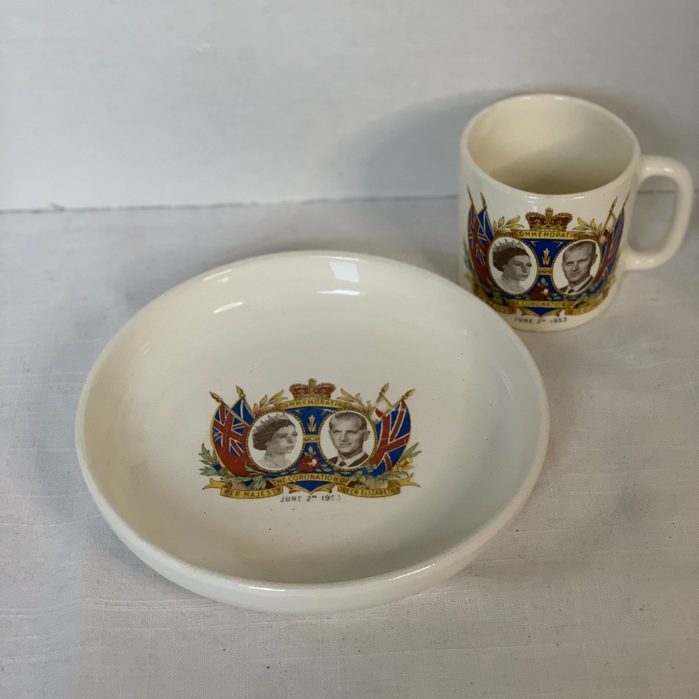 CORONATION MUG AND PLATE | Made in Canada Commemorative Mug and Plate Set.🇨🇦